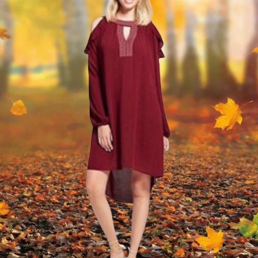 Bogo 💞 Knox Rose bohemian cold shoulder dress